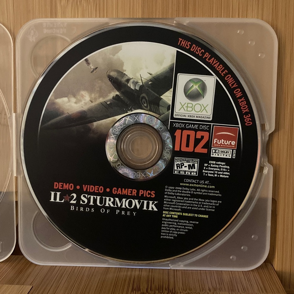 IL-2 Sturmovik: Birds of Prey Xbox 360 demo disc